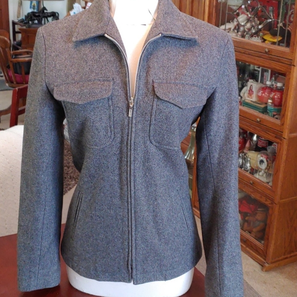 J Crew Wool Zipper Front Coat Size M Ladies - Picture 1 of 5